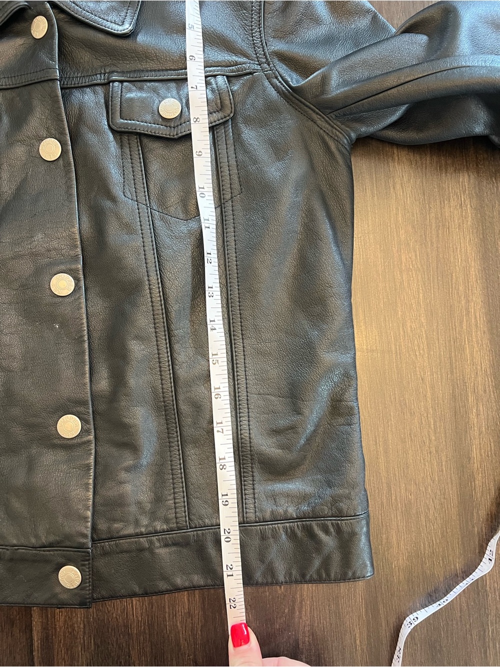 Copper Key Women’s Black Leather Button-Front Jacket - Picture 5 of 6
